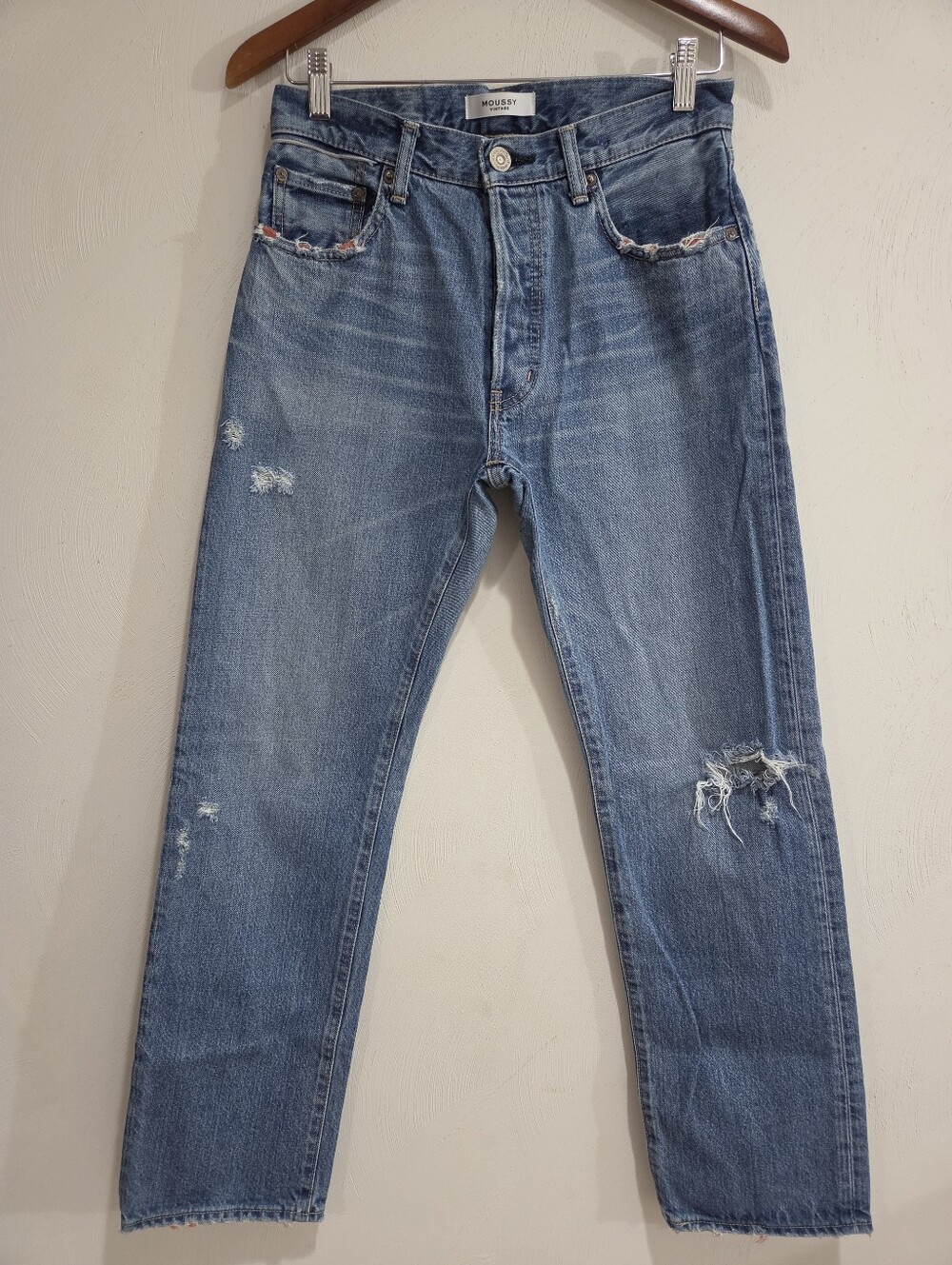 Moussy High Rise Straight Leg Denim Jeans Size 26